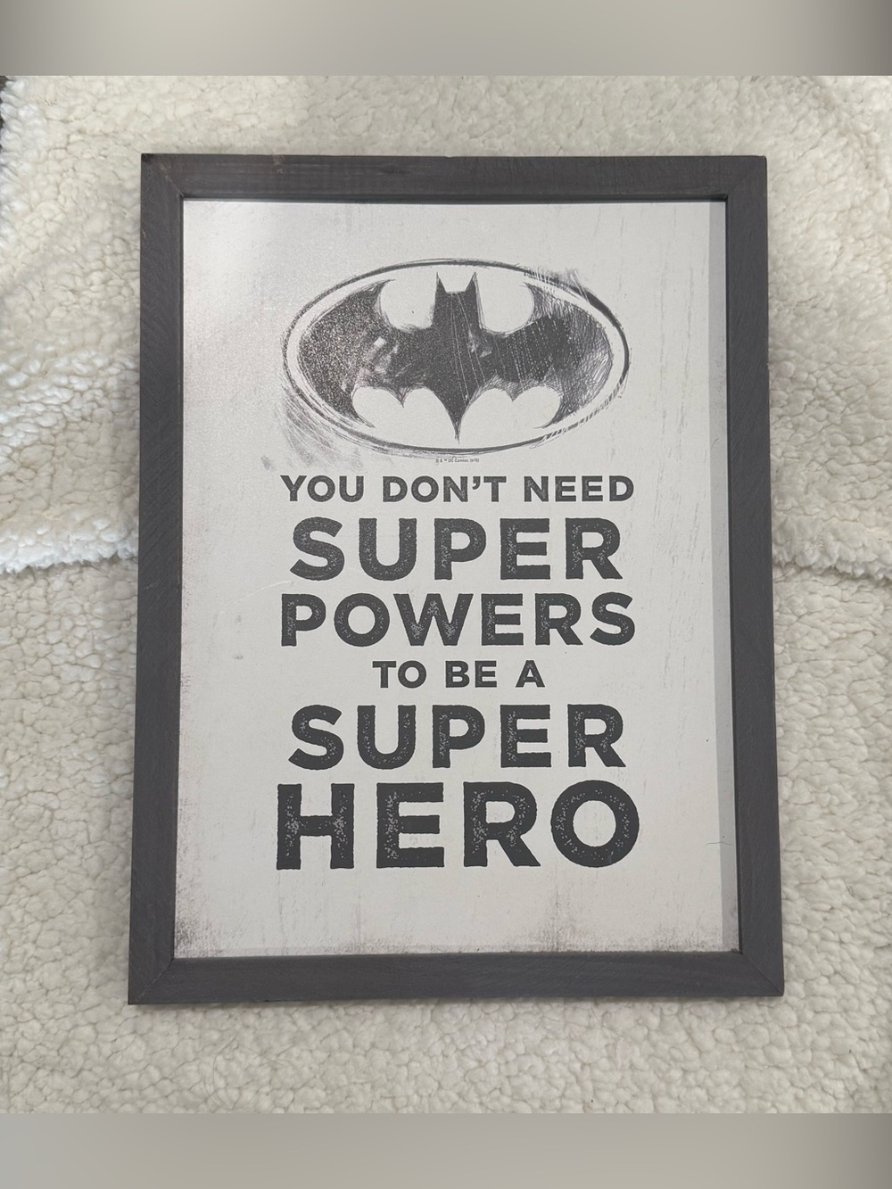 DC Comics Black and White Batman Quote Wall Art
